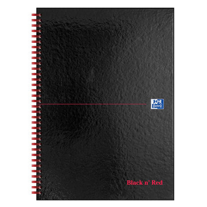 Black n 'Red Cuaderno A4, tapas duras, índice A-Z, a rayas