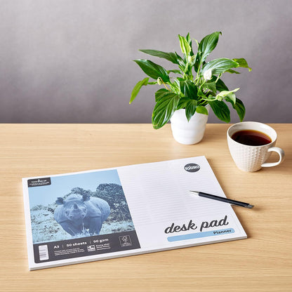 RHINO Stationery A3 Desk Pad | 5 Column Planner | A3 Desk Pad Paper | 90gsm FSC Paper | Desk Accessories | 50 Sheets | Desk Notepad