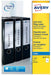 Lever Arch Labels Inkjet, 200x60mm, White, 4 Labels per Sheet 40 Labels per Pack