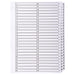 Exacompta - Ref MWD1-50Z - Mylar Printed Indices - For Use WithA4 Documents, Pre-Punched, 160gsm White Card with Reinforced Plastic Tabs, FSC-Certified - 50-Part Dividers (1-50