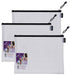 Snopake Foolscap High Capacity EVA Mesh Zippa-Bag  360 x 275 mm - Transparent/Black