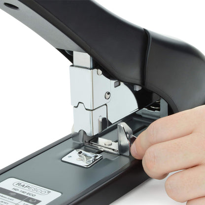 Rapesco 1550 ECO HD-140 Heavy Duty Stapler with 1000 x 923/12 mm Staples, 140 Sheet Capacity, Black