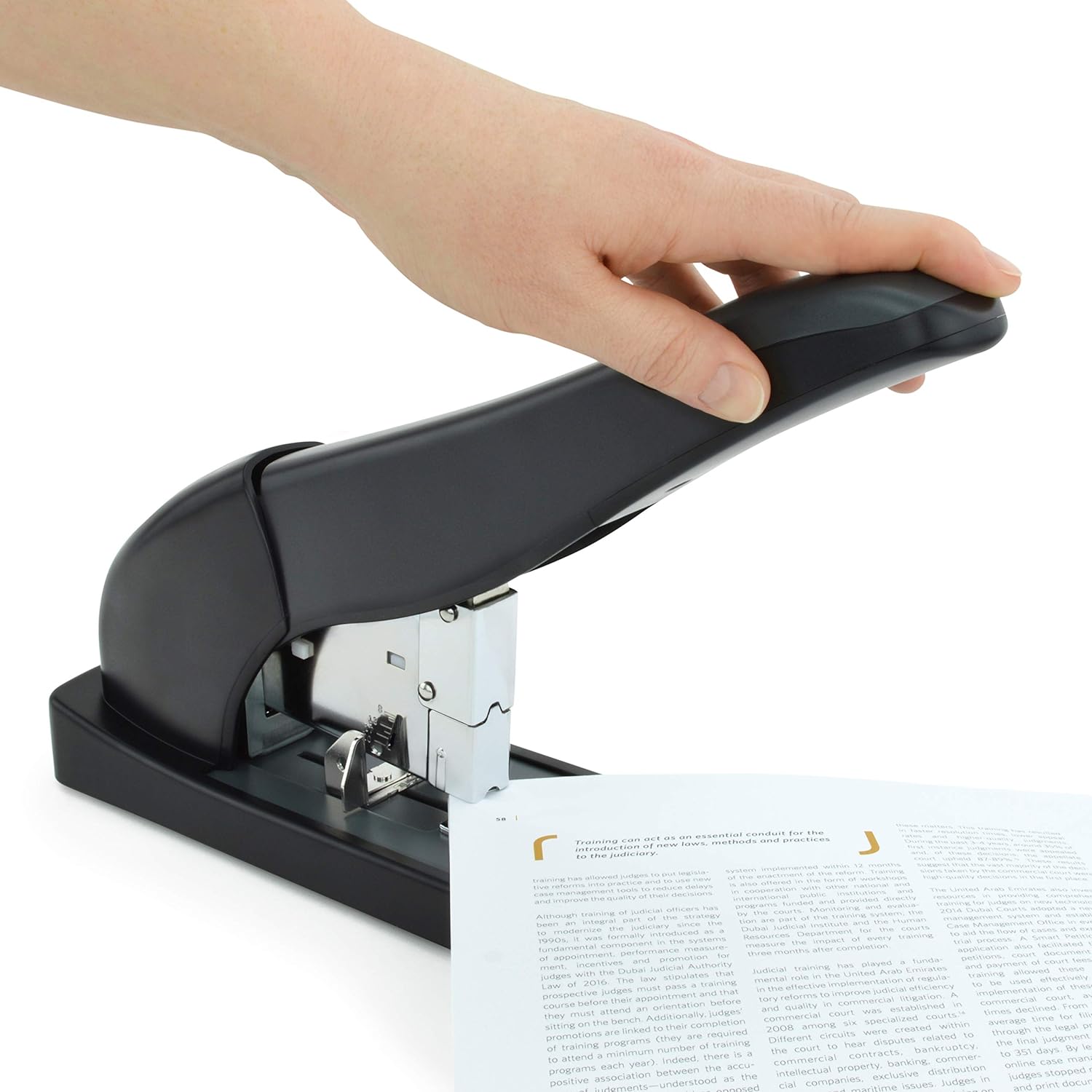 Rapesco 1551 ECO HD-210 Extra Heavy Duty Stapler with 1000 x 923/15 mm Staples, Black