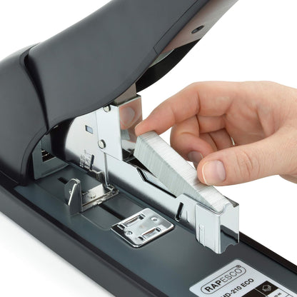 Rapesco 1551 ECO HD-210 Extra Heavy Duty Stapler with 1000 x 923/15 mm Staples, Black
