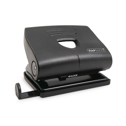 Rapesco PF8700B1 Germ-Savvy Antibacterial, 2-Hole Punch, 22 Sheet Capacity, Black Black Hole Punch