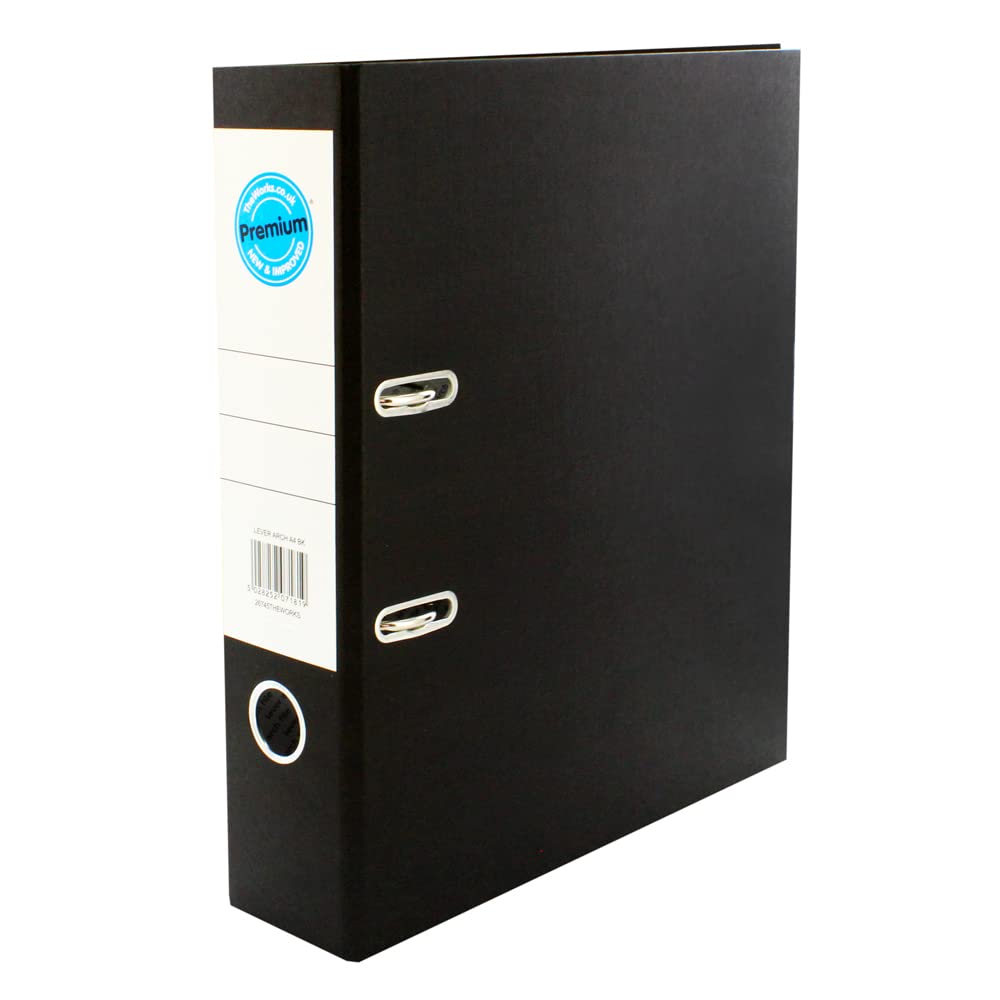 ValueX Lever Arch File Paper on Board A4 70mm Spine Width Black - 26745DENT