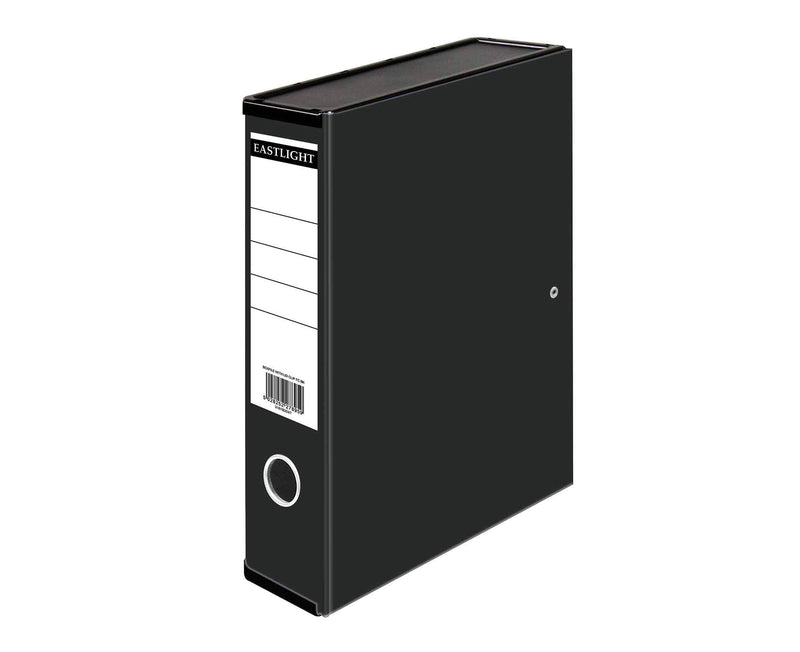 ValueX Box File Paper on Board Foolscap 70mm Capacity 75mm Spine Width Clip Closure Black - 31815DENT