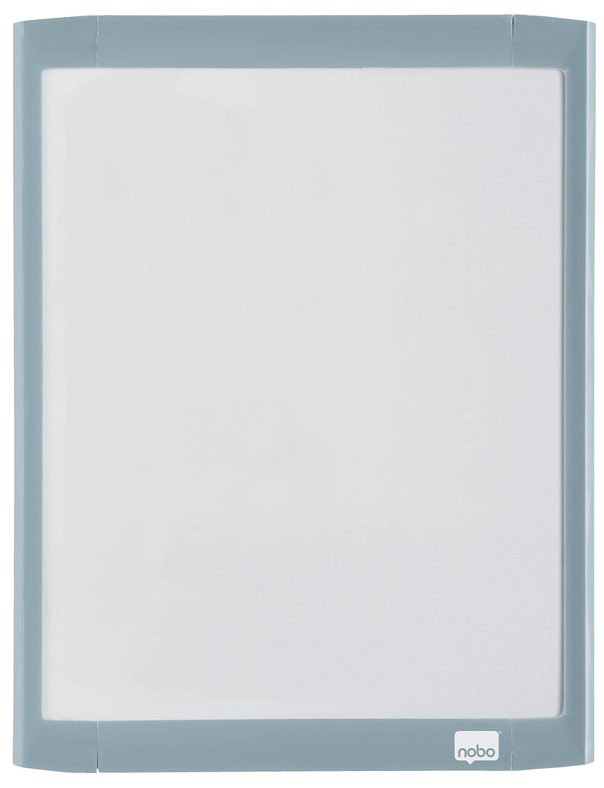 Nobo Mini Magnetic Whiteboard With Coloured Frame, Dry Wipe, Wall Mountable, Includes Whiteboard Pen, Magnets, Eraser & Foam Adhesive Mounting Pads, 216 x 280 mm, 1915625