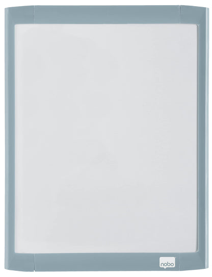 Nobo Mini Magnetic Whiteboard With Coloured Frame, Dry Wipe, Wall Mountable, Includes Whiteboard Pen, Magnets, Eraser & Foam Adhesive Mounting Pads, 216 x 280 mm, 1915625