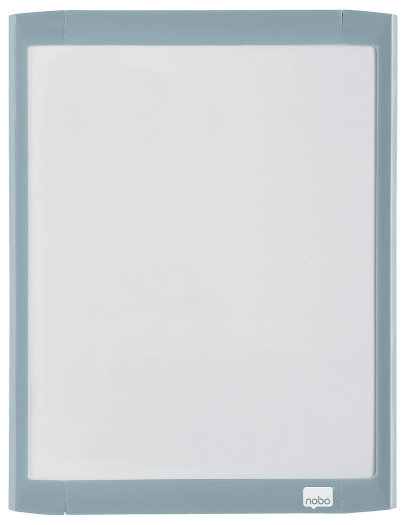 Nobo Mini Magnetic Whiteboard With Coloured Frame, Dry Wipe, Wall Mountable, Includes Whiteboard Pen, Magnets, Eraser & Foam Adhesive Mounting Pads, 216 x 280 mm, 1915625