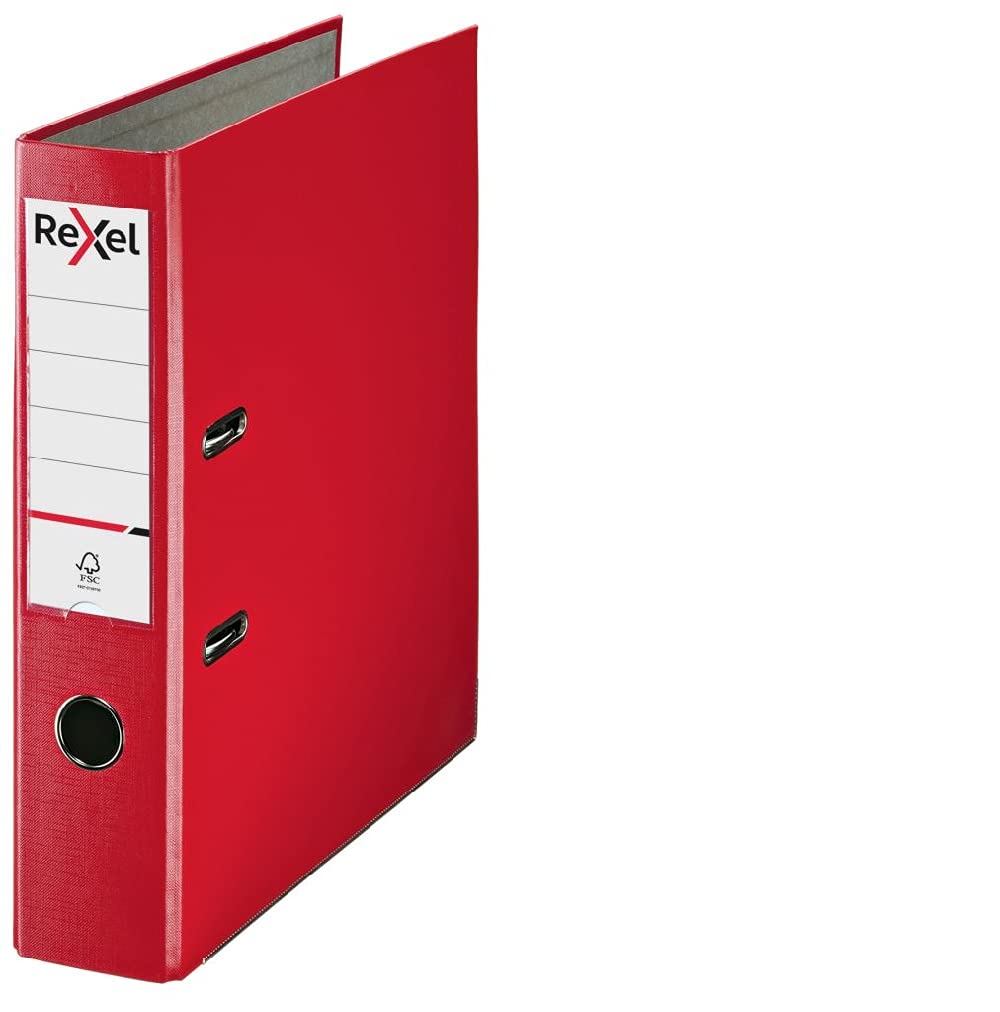 Rexel Lever Arch File, A4, 75mm, Red