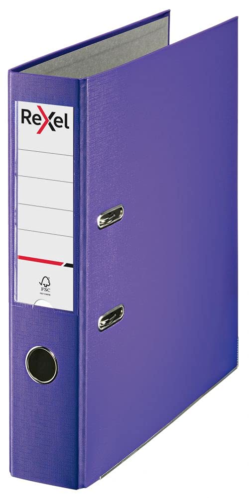 Rexel Lever Arch File, A4, 75mm, Purple