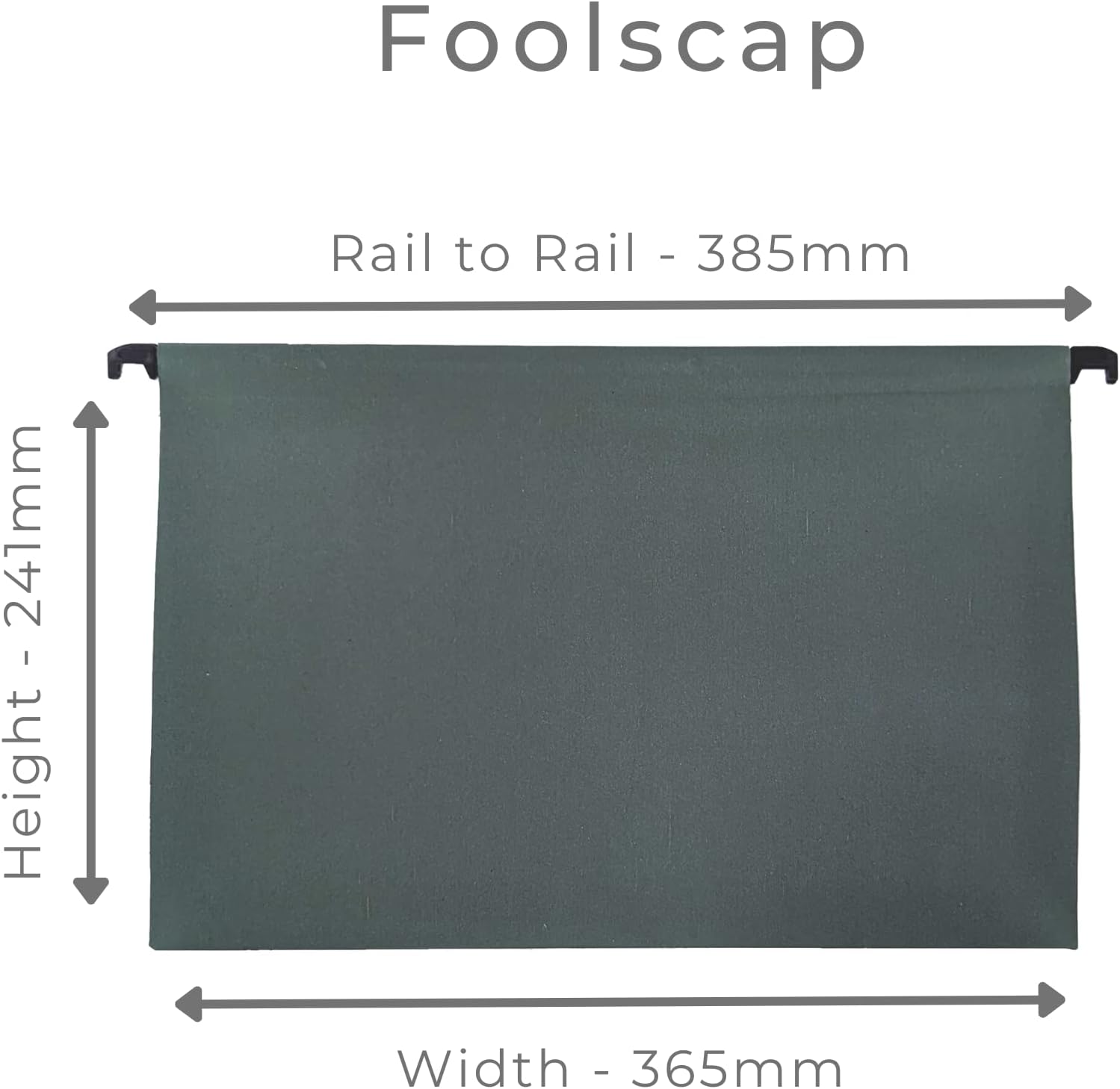 Cathedral Suspension files foolscap, Green , Pack of 10,FS10
