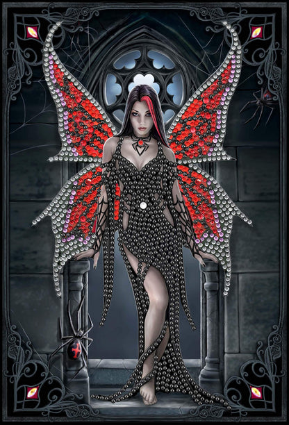 Craft Buddy Crystal Art Aracnafaria, Crystal Art Notebook Anne Stokes, Multicoloured, 26x18