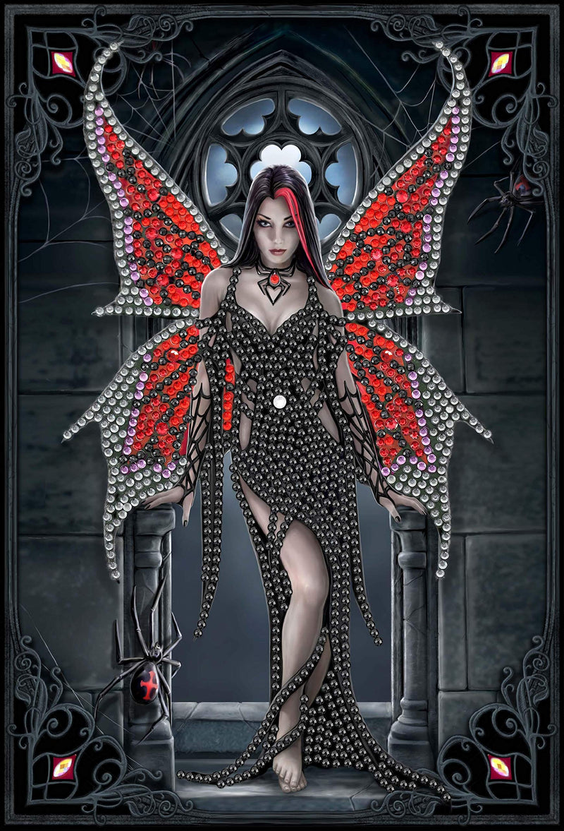 Craft Buddy Crystal Art Aracnafaria, Crystal Art Notebook Anne Stokes, Multicoloured, 26x18