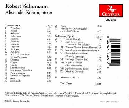 Schumann: Carnaval, Op. 9, Waldszenen Op. 82, Arabesque, O