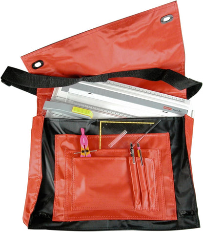Aristo AR7063 Geo Board Carry Bag (Transporttasche für Zeichenplatten DIN A3) schwarz-rot