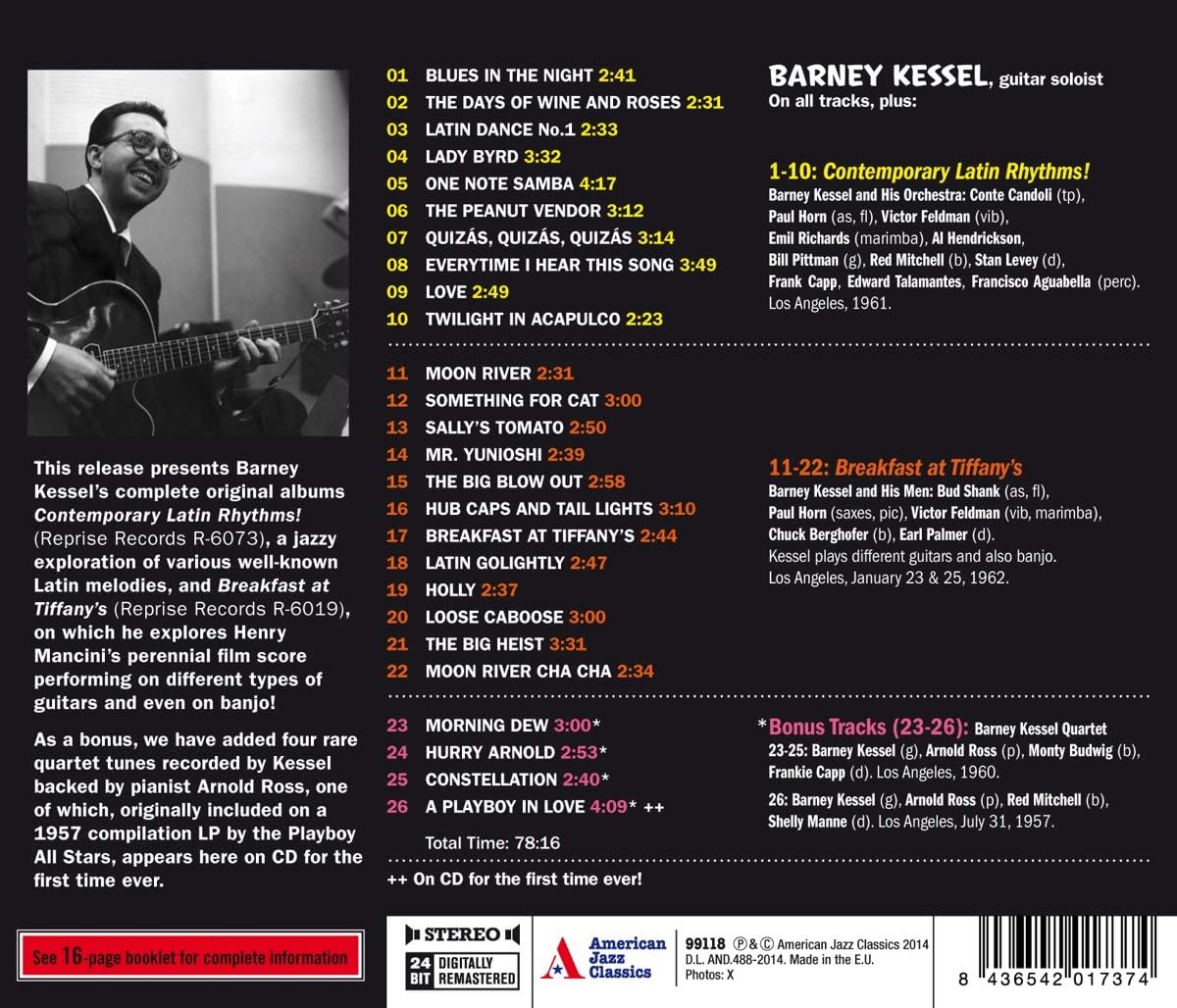 Contemporary Latin Rhythms + Breakfast at Tiffany's - Barney Kessel (2 LPs on