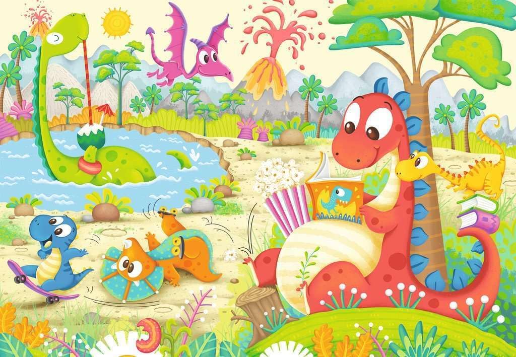 Ravensburger Kinderpuzzle - Lieblingsdinos- 2x12 Teile Puzzle für Kinder ab 3 Jahren