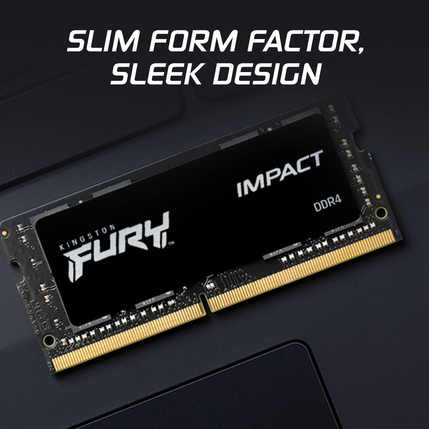 Kingston FURY Impact 32 GB (2 x 16 GB) 3200MHz DDR4 CL20 Laptop Memory Kit of 2 KF432S20IBK2/32
