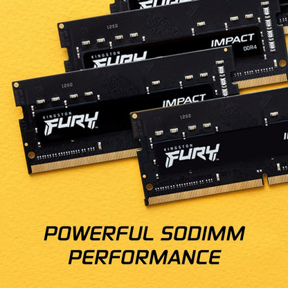 Kingston FURY Impact 32 GB (2 x 16 GB) 3200MHz DDR4 CL20 Laptop Memory Kit of 2 KF432S20IBK2/32