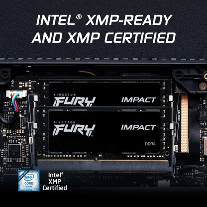 Kingston FURY Impact 32 GB (2 x 16 GB) 3200MHz DDR4 CL20 Laptop Memory Kit of 2 KF432S20IBK2/32