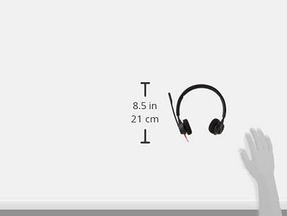 Plantronics – Blackwire 3320 USB-A (Poly) – Wired, Dual-Ear (Stereo) Headset with Boom Mic – USB-A to connect to your PC and/or Mac – Works with Teams, Zoom, & more