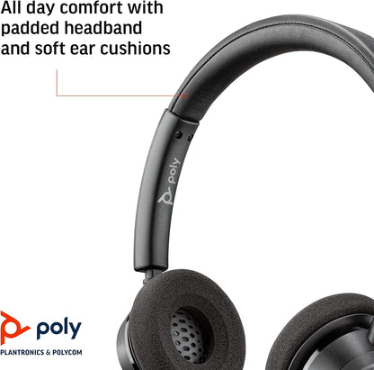 Plantronics – Blackwire 3320 USB-A (Poly) – Wired, Dual-Ear (Stereo) Headset with Boom Mic – USB-A to connect to your PC and/or Mac – Works with Teams, Zoom, & more