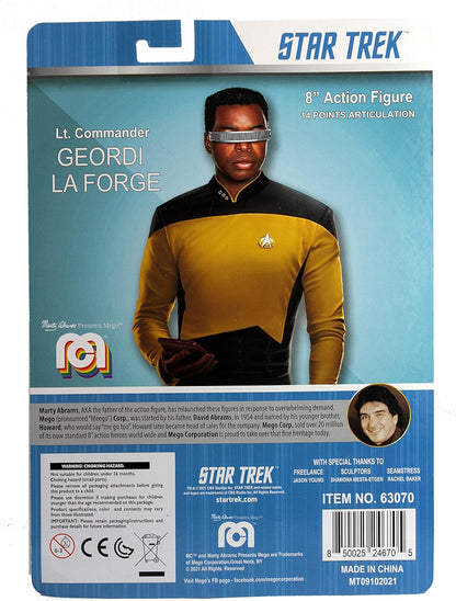 Mego Star Trek - Figura de acción de Geordi La Forge (20 cm
