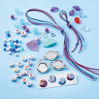 Totum 681460 Letter Bracelets Making with Anna, Elsa & Olaf Motifs and Colourful Letter Beads, Gift for Girls from 4 Years