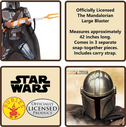 Rubies Blaster The Mandalorian para Adultos, Arma para Disfraz, Complemento para Disfraz, Accesorio, Licencia Oficial Star Wars para Fiestas, Disfraces, Carnaval, Cosplay