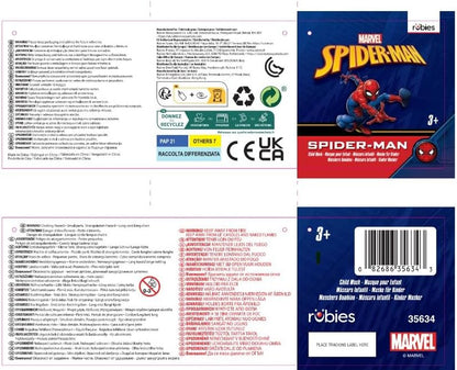 Rubies Avengers - Máscara de Spiderman para niño, talla única ( 35634