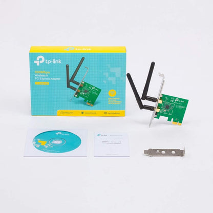TP-Link 300 Mbps Wireless N PCI Express Adapter, PCIe Network Interface Card for Desktop, Low-Profile Bracket Included, Supports Windows 10/8.1/8/7 & Linux,Black (TL-WN881ND