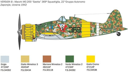 Italeri 2815 Macchi MC200 Saetta Serie VII 1:48 Model Kit