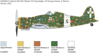 Italeri 2815 Macchi MC200 Saetta Serie VII 1:48 Model Kit