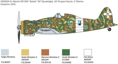 Italeri 2815 Macchi MC200 Saetta Serie VII 1:48 Model Kit