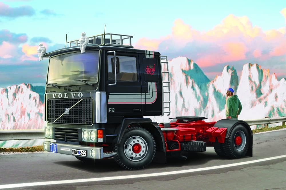 Italeri IT3957 3957 Volvo F12 Intercooler Low Roof with Accessories, 1:24 Scale, Kit, Plastic Mount, Model Making, Multi-Coloured