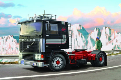 Italeri IT3957 3957 Volvo F12 Intercooler Low Roof with Accessories, 1:24 Scale, Kit, Plastic Mount, Model Making, Multi-Coloured