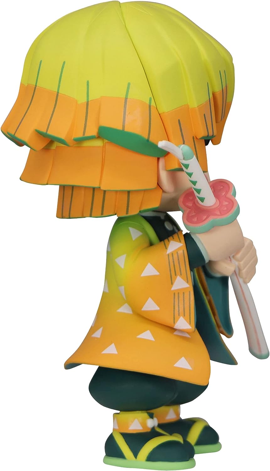 Furyu Demon Slayer: Kimetsu no Yaiba: Zenitsu Agatsuma Toonzie Figure, Multicolor