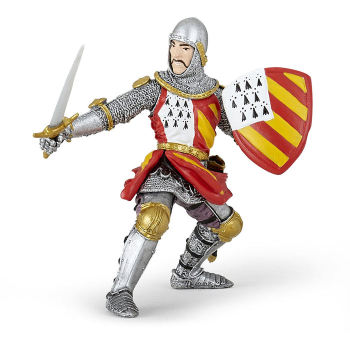 PAPO Fantasy World Tournament Knight Toy Figure, Silver/Red (39800)