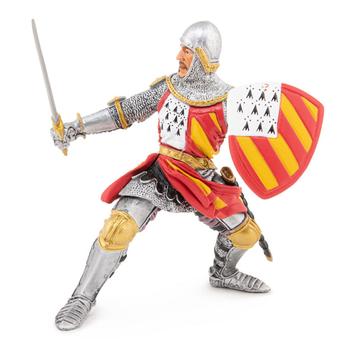 PAPO Fantasy World Tournament Knight Toy Figure, Silver/Red (39800)
