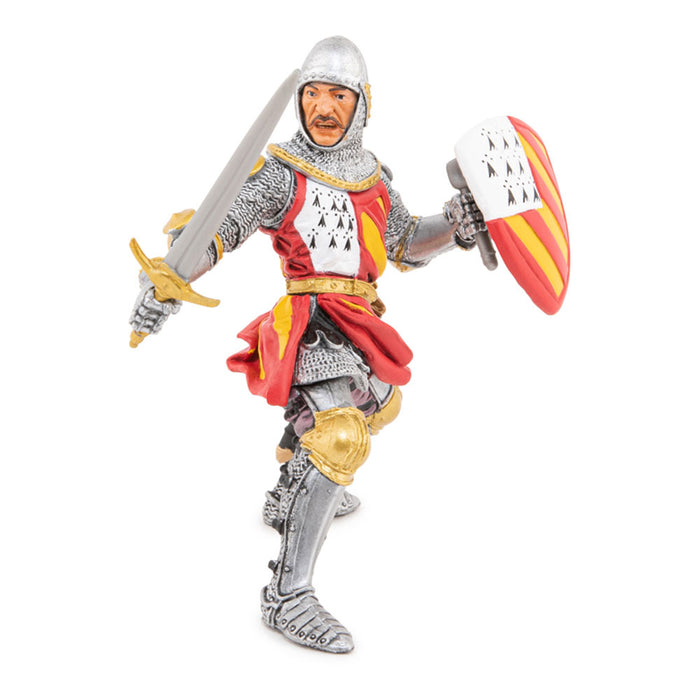 PAPO Fantasy World Tournament Knight Toy Figure, Silver/Red (39800)
