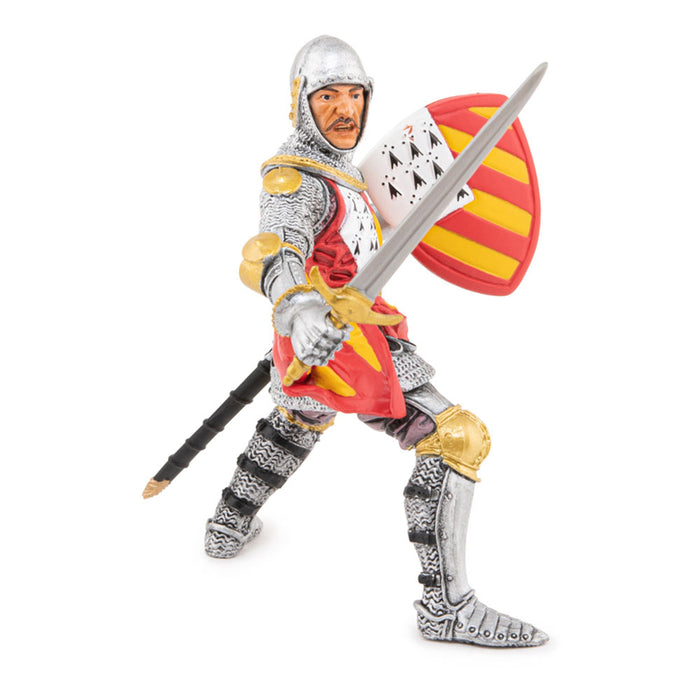 PAPO Fantasy World Tournament Knight Toy Figure, Silver/Red (39800)