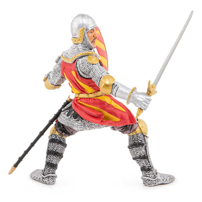 PAPO Fantasy World Tournament Knight Toy Figure, Silver/Red (39800)