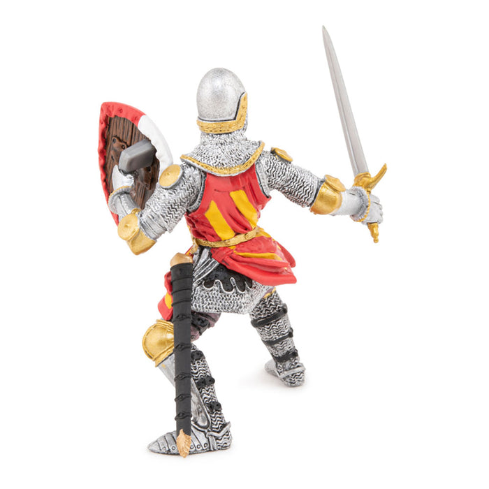 PAPO Fantasy World Tournament Knight Toy Figure, Silver/Red (39800)