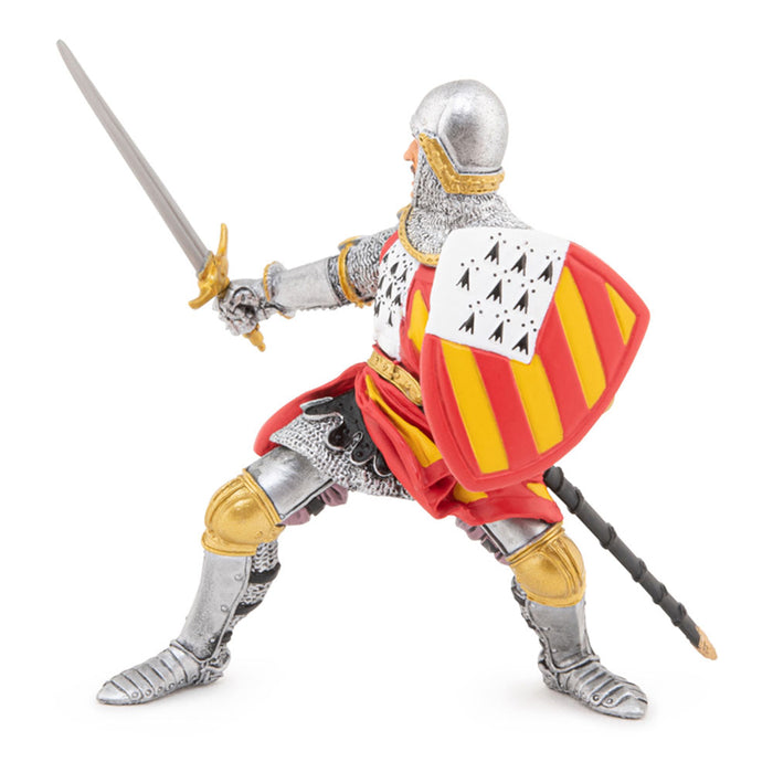 PAPO Fantasy World Tournament Knight Toy Figure, Silver/Red (39800)