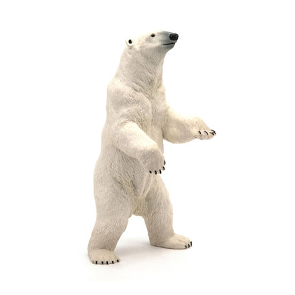 PAPO Wild Animal Kingdom Standing Polar Bear Toy Figure, White (50172)