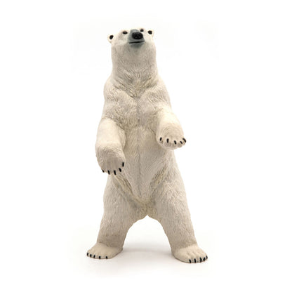 PAPO Wild Animal Kingdom Standing Polar Bear Toy Figure, White (50172)