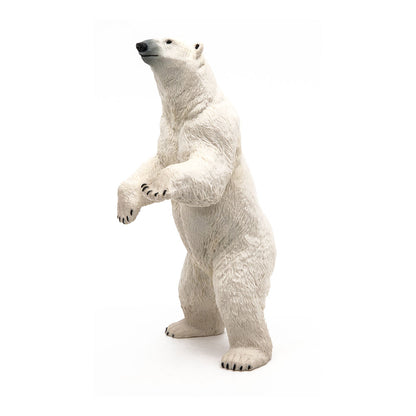 PAPO Wild Animal Kingdom Standing Polar Bear Toy Figure, White (50172)