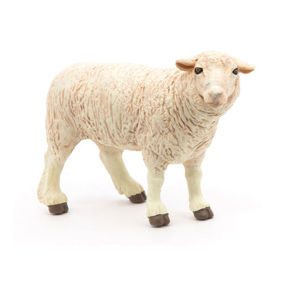 PAPO Farmyard Friends Merinos Sheep Toy Figure, White (51041)
